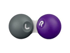Piilolinssikotelo - harmaa-violetti 
