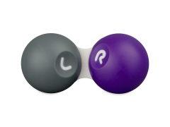 Piilolinssikotelo - harmaa-violetti 