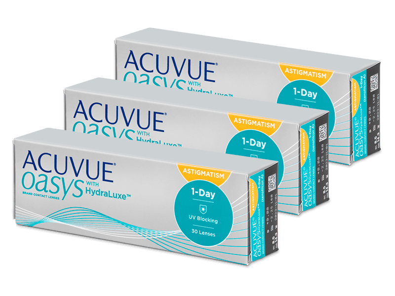 Acuvue Oasys 1-Day with HydraLuxe for Astigmatism (90 läätse)