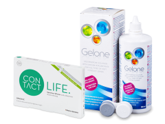 Contact Life spheric (6 linssiä) + Gelone-piilolinssineste 360 ml