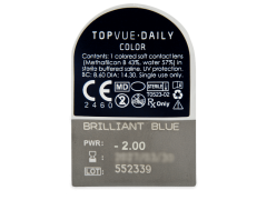 TopVue Daily Color - Brilliant Blue - päivittäislinssit voimakkuuksilta (2 linssiä)