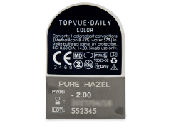 TopVue Daily Color - Pure Hazel - päivittäislinssit voimakkuuksilta (2 linssiä)