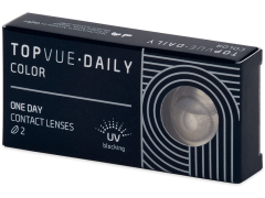 TopVue Daily Color - Grey - päivittäislinssit ilman voimakkuuksia (2 linssiä)