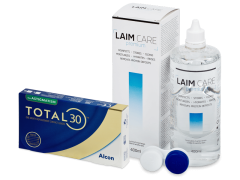TOTAL30 for Astigmatism (3 kpl) + Laim-Care-piilolinssineste 400 ml