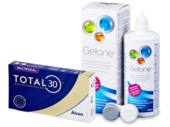 TOTAL30 Multifocal (3 kpl) + Gelone-piilolinssineste 360 ml