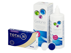 TOTAL30 Multifocal (3 kpl) + Gelone-piilolinssineste 360 ml
