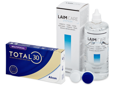 TOTAL30 Multifocal (6 kpl) + Laim-Care-piilolinssineste 400 ml
