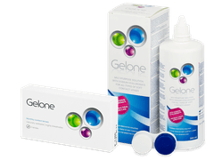 Gelone Monthly (3 kpl) + Gelone-piilolinssineste 360 ml