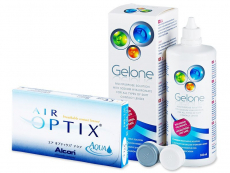Air Optix Aqua (6 kpl) + Gelone 360 ml